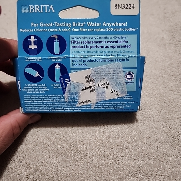 Brita Soft Squeeze Water Bottle Replacement Filters New Open Box Sealed Filters - Picture 2 of 2